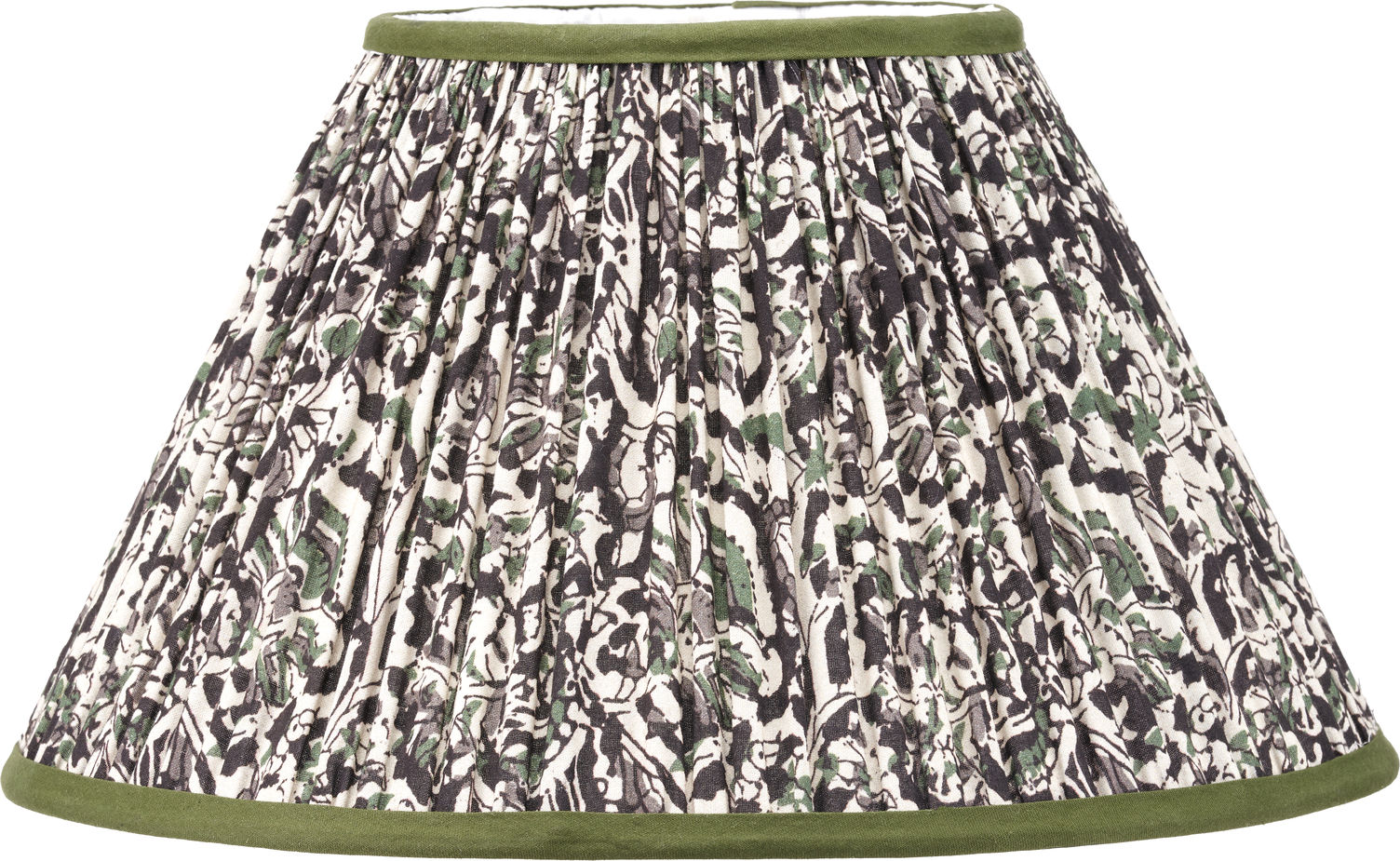 Ornella 35cm Green Floral Design Mushroom Pleat Empire Lamp Shade