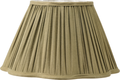 Malia 30cm Olive Green Mushroom Pleat Scalloped Tapered Lamp Shade