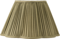 Malia 35cm Olive Green Mushroom Pleat Scalloped Tapered Lamp Shade