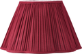 Malia 45cm Mulberry Red Mushroom Pleat Scalloped Tapered Lamp Shade