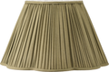 Malia 45cm Olive Green Mushroom Pleat Scalloped Tapered Lamp Shade