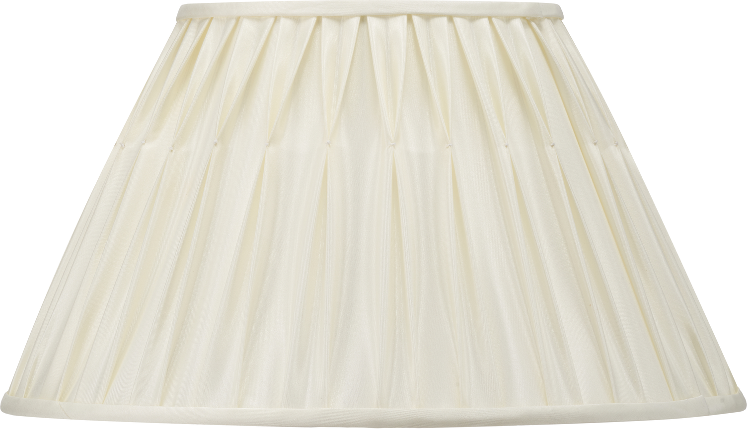Garbo 45cm Cream Silk Mix Pinch Pleat Tapered Lampshade