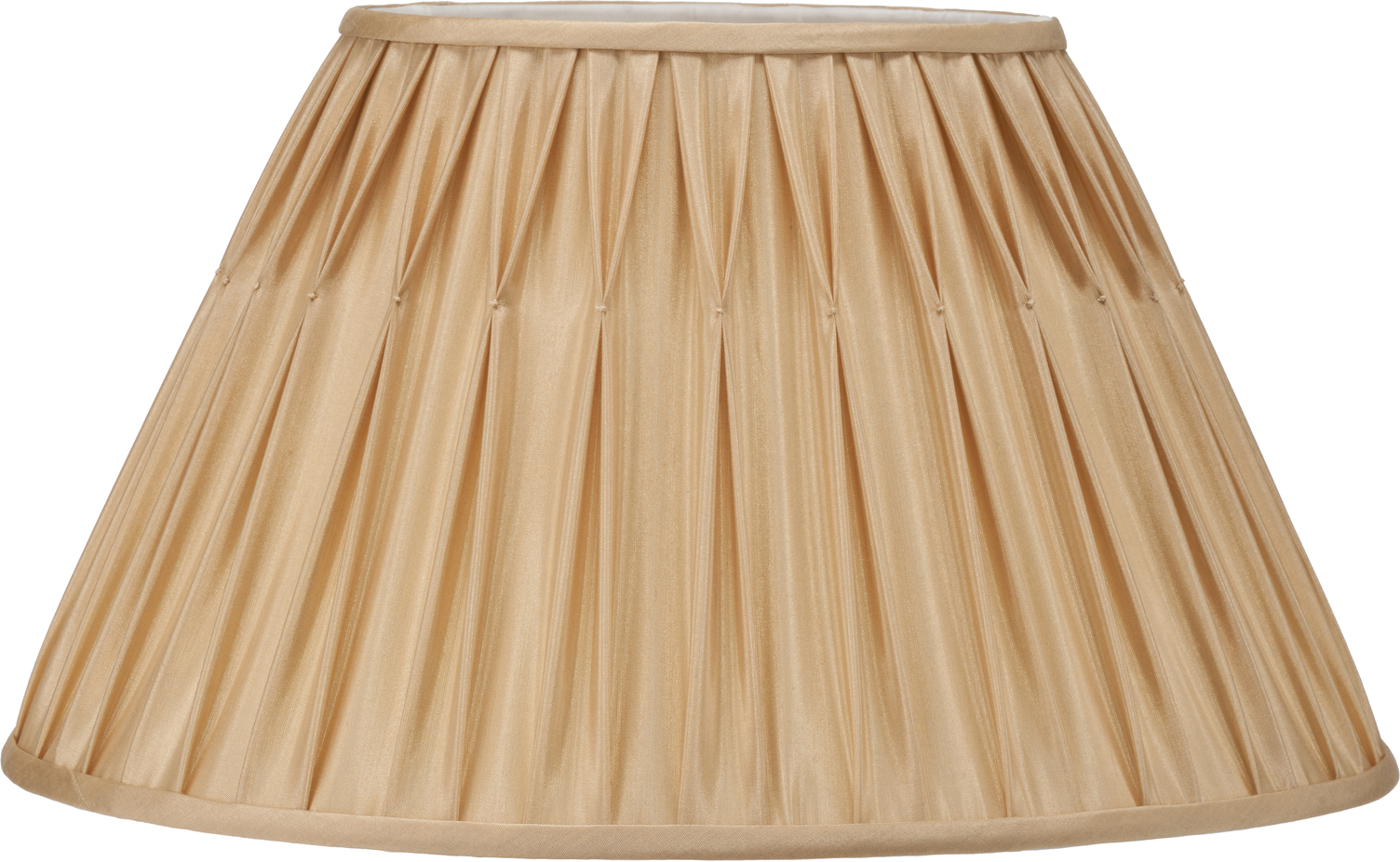 Garbo 45cm Gold Silk Mix Pinch Pleat Tapered Lampshade