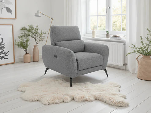 Sorrento Electric Recliner Grey Armchair