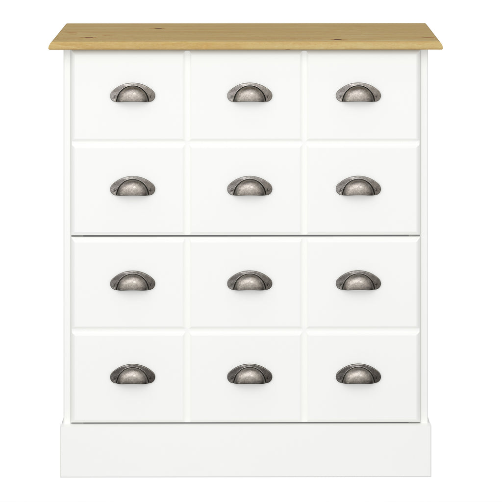 Nola Shoe Cabinet White & Pine