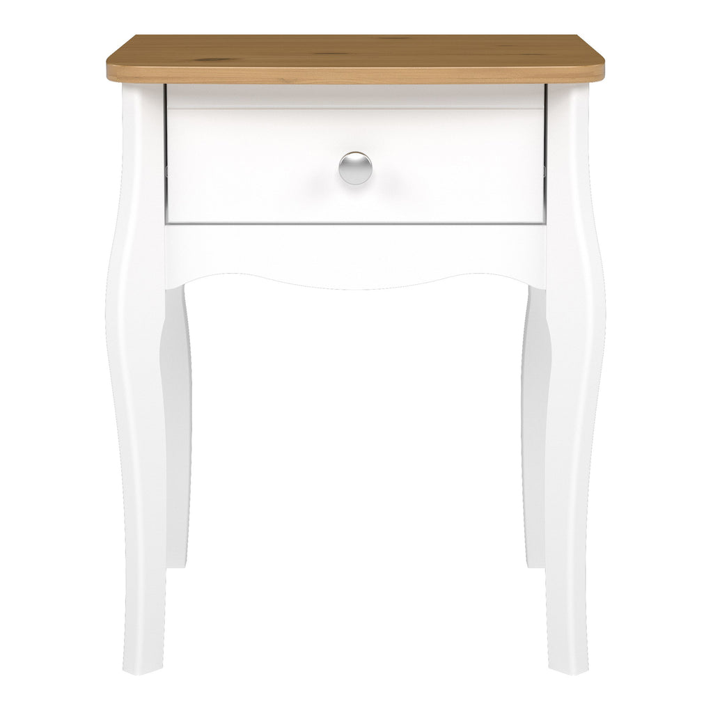 Baroque Nightstand in Pure White Iced Coffee Lacquer