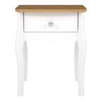Baroque Nightstand in Pure White Iced Coffee Lacquer