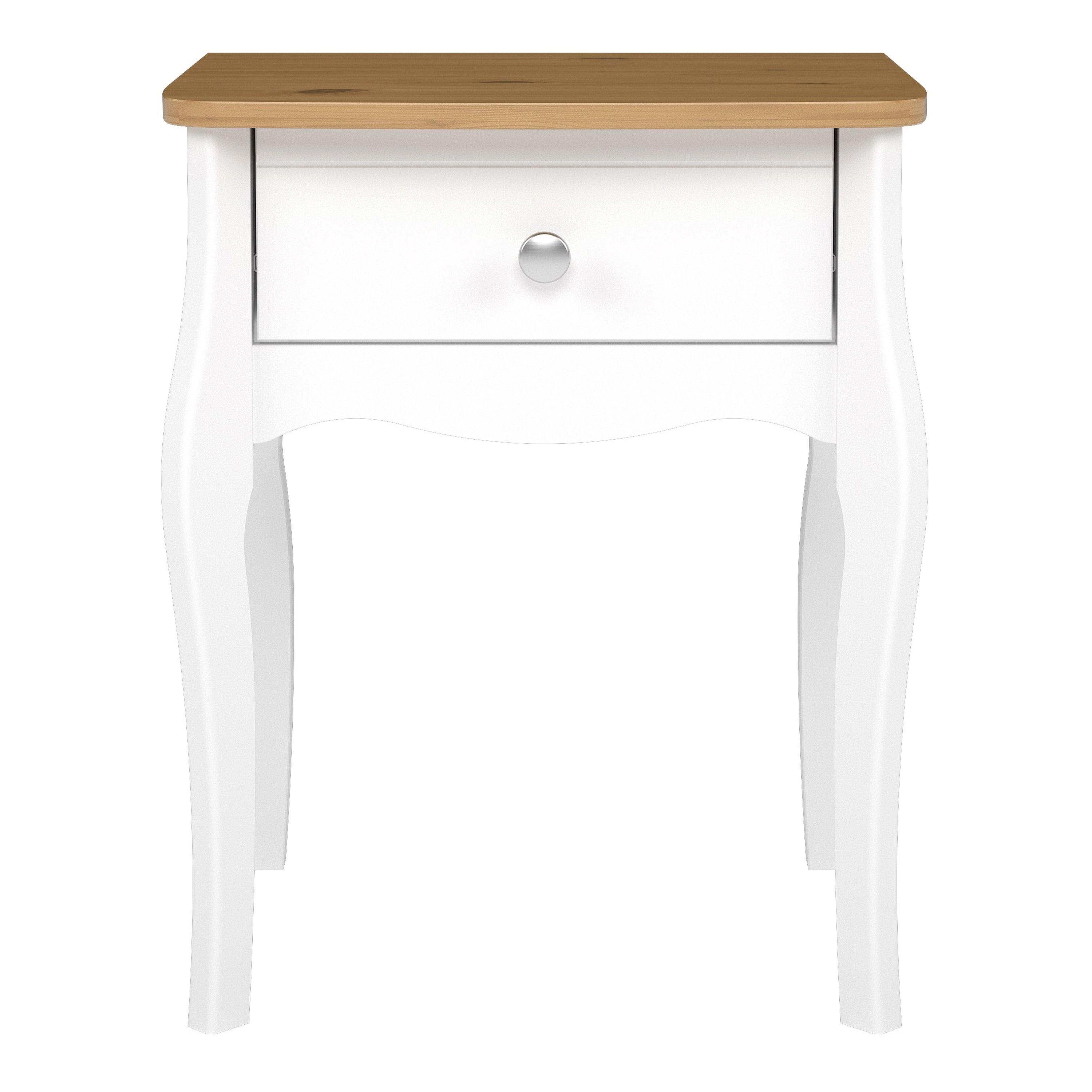 Baroque Nightstand in Pure White Iced Coffee Lacquer