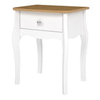 Baroque Nightstand in Pure White Iced Coffee Lacquer