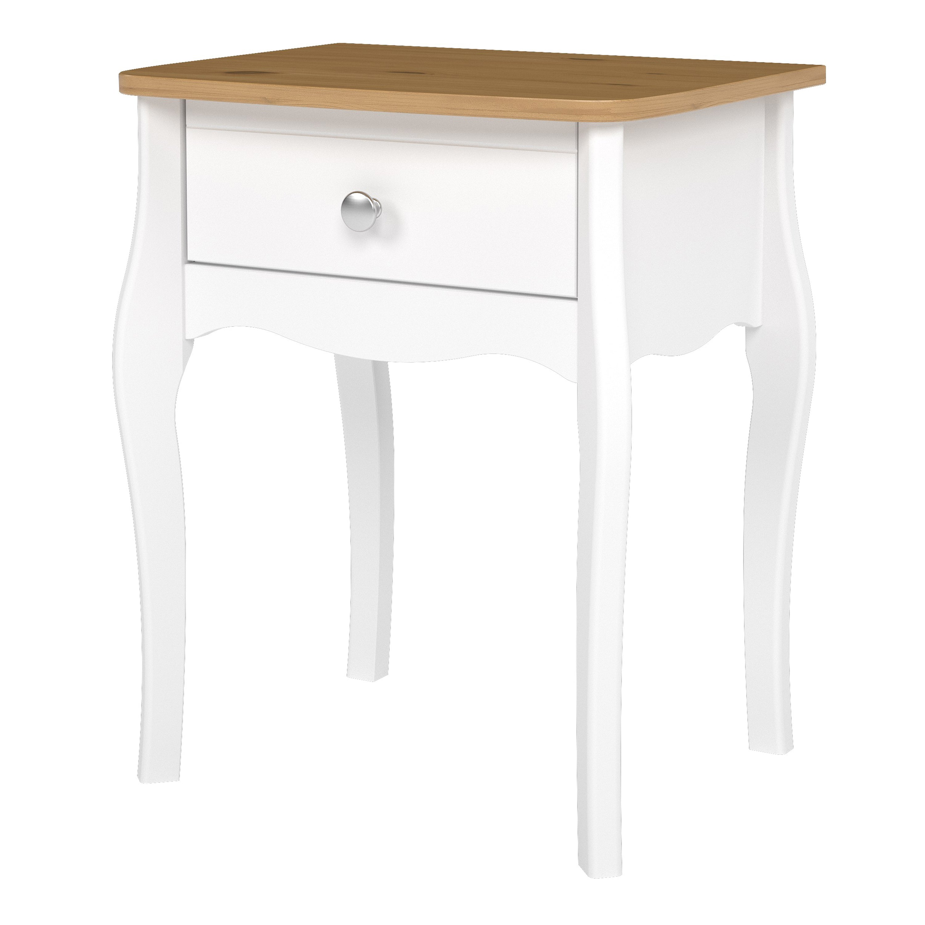 Baroque Nightstand in Pure White Iced Coffee Lacquer