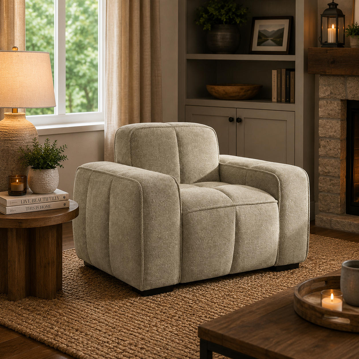 Paris Sofa Beige Armchair