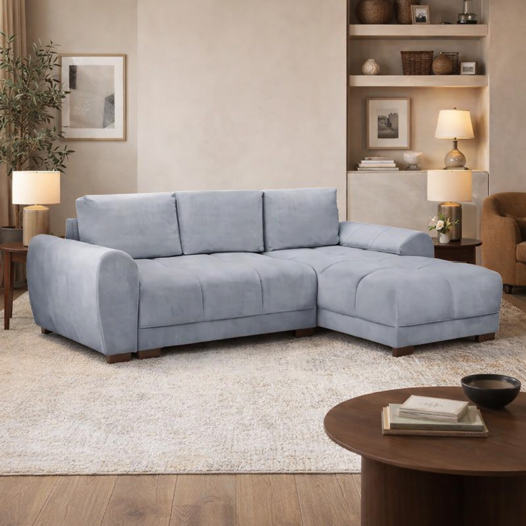 Azzuro Sofa Bed Grey Universal Corner Eastley | Kip | Quercioli | Barete | Metropolitan | Portobello | Aissa Style
