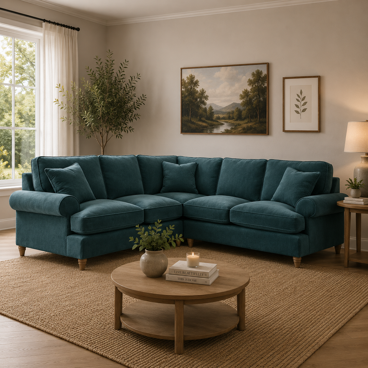 2 Corner 2 Manhattan Emerald The Great Sofa Company | Victoria | Bromfield | Lola | Alfie | Mari | Longfellow | Duresta Style