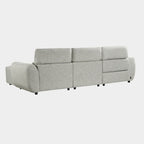 Turin Electric Recliner Sofa Silver Left Hand Corner