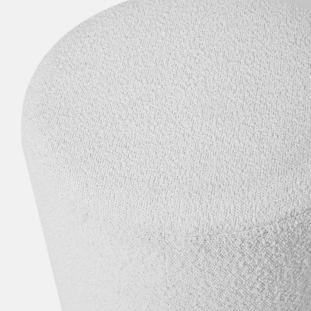 Sassari BouclÃ© Fabric Cylinder Pouffe