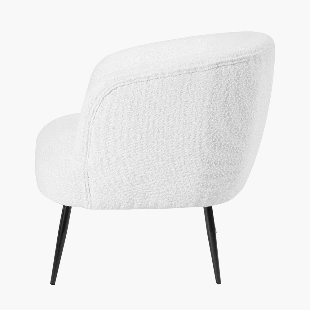Siena BouclÃ© Fabric and Black Metal Tub