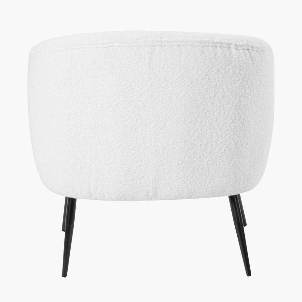 Siena BouclÃ© Fabric and Black Metal Tub