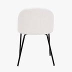 Turi BouclÃ© Fabric and Black Metal Dining Chair