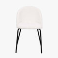 Turi BouclÃ© Fabric and Black Metal Dining Chair