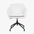Rosolini BouclÃ© Fabric and Black Metal Swivel Rise and Fall Chair
