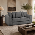 Harley Jumbo Sofa Grey 3 Seater