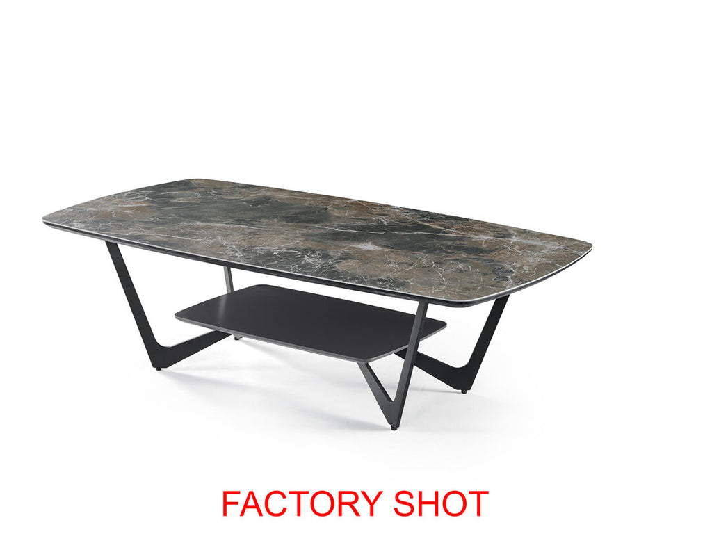 Imperia Grey Ceramic Marble Effect Coffee Table