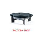 Imperia Round Grey Glass And Ceramic Large Coffee Table