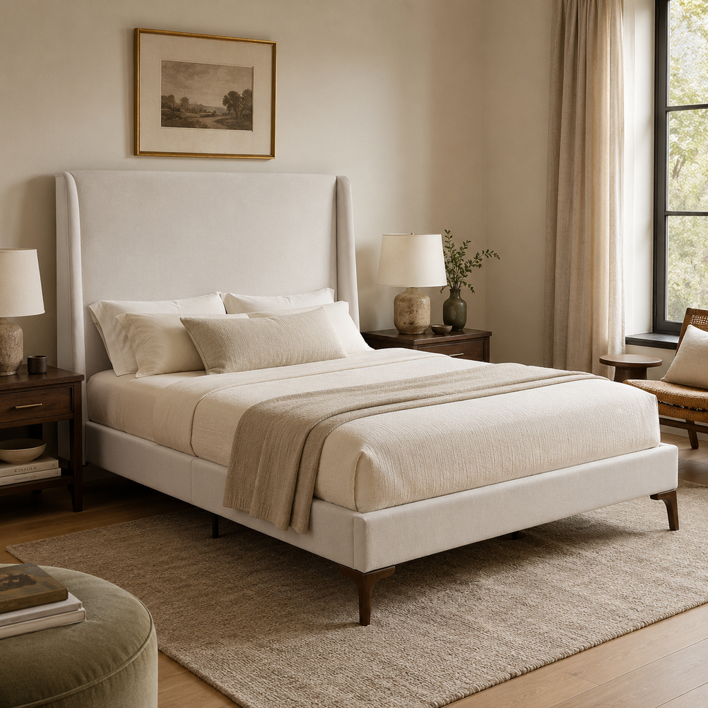 Asteria Stone Textured Weave King Size Denver Bed