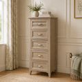 Ennis Oak & Ash 5 Drawer Tall Chest