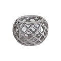 Large Round Ceramic Lattice Hurricane Lantern