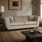Ferris Mink Velvet 3 Seat Sofa