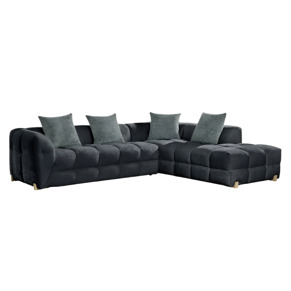 Genoa Sofa Charcoal Right Hand Corner