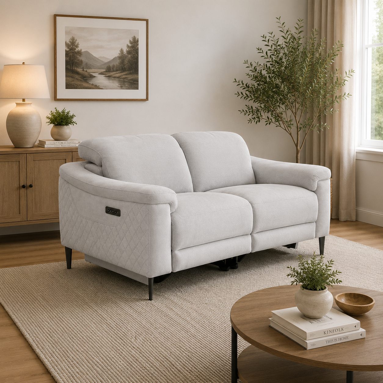 Orbit Ivory Lay-Z-Boy Style Fabric Power Recliner 2 Seater Sofa | Paolo | Callie | Penny | Daytona | Revel | Sonder | DFS