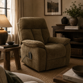 Cornwall Rise And Recline Chair With Massage And Heat Brown - Newsome | Argenta | Goodwood Style