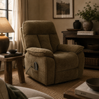 Cornwall Rise And Recline Chair With Massage And Heat Brown - Newsome | Argenta | Goodwood Style