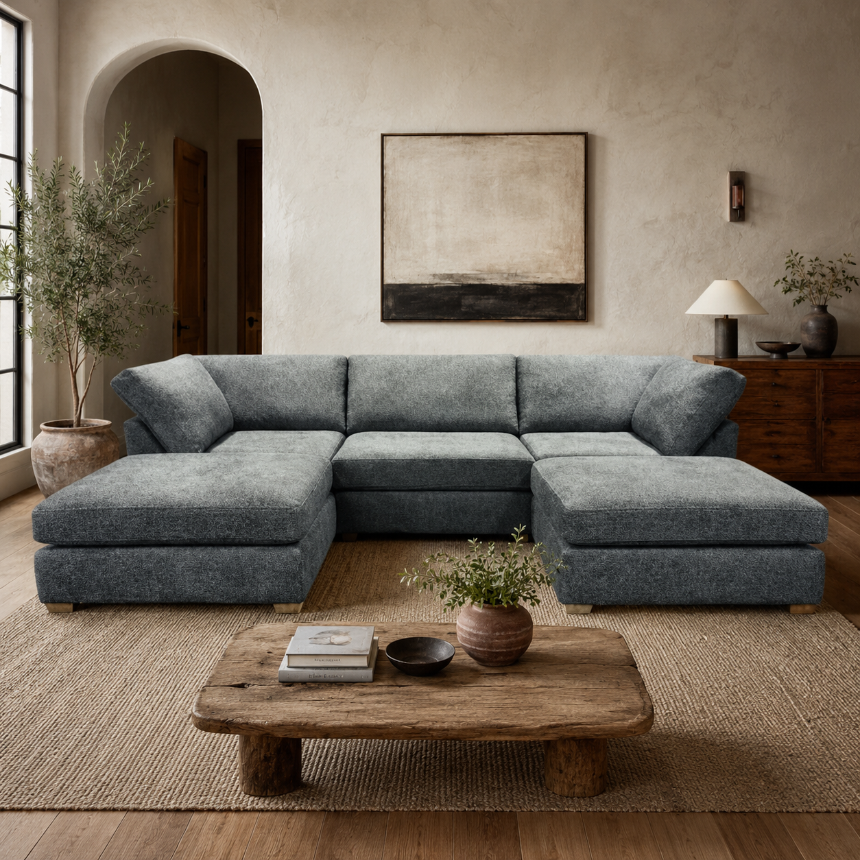 Model 49 - U shaped Sofa Enzo Navy