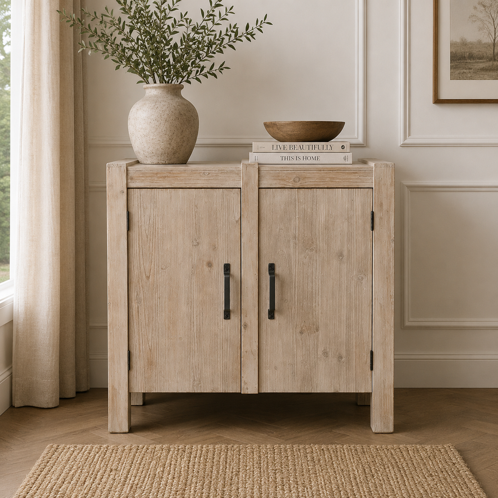 Rustic 2 Door Side Cupboard