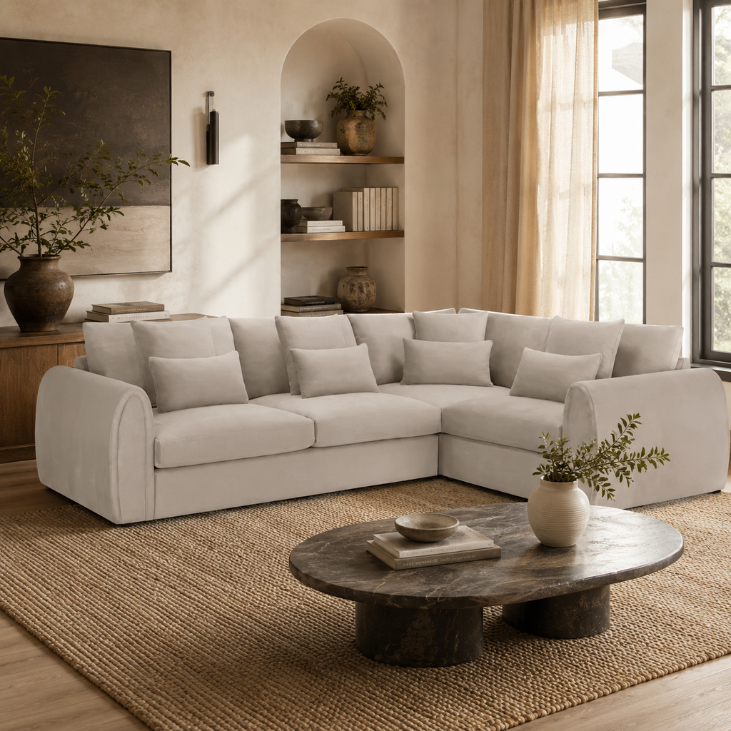 Mirabel Sofa Mocha Right Hand Facing Corner