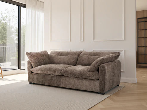 Quetta Sofa Rust Brown 3 Seater