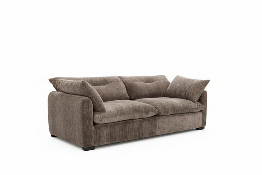 Quetta Sofa Rust Brown 3 Seater
