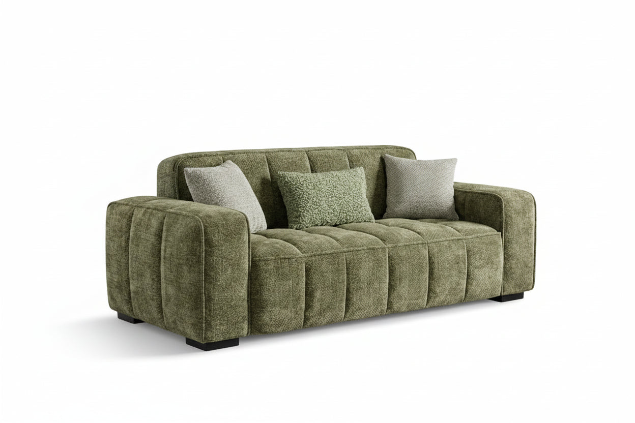 Paris Sofa Olive 3 Seater Sofa