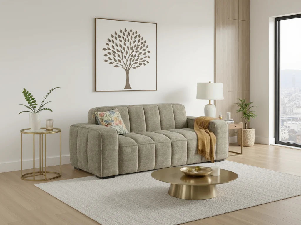 Paris Sofa Beige 3 Seater Sofa