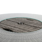 Cambridge Aluminium frame Round Bar Set with Ice Bucket in Stone Browne Grey Weave