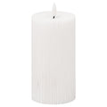 Luxe Collection Natural Glow 3x6 Textured Ribbed LED Candle
