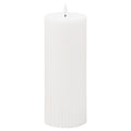 Luxe Collection Natural Glow 3.5x9 Texture Ribbed LED Candle