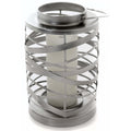 Large Antique Silver Ribbon lantern