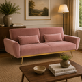 Hatton Pink Velvet Sofa Bed