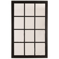 Black Wooden Window Mirror