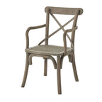Copgrove Collection Cross Back Carver Chair With Rush Seat