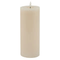Luxe Collection Melt Effect 3.5x9 Taupe LED Wax Candle